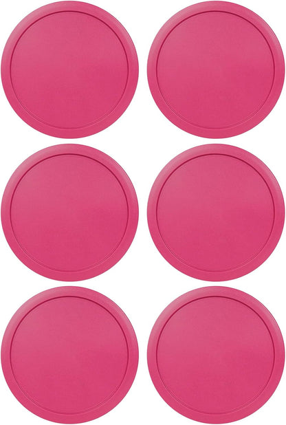 Replacement Lid for Pyrex 5" Storage Plastic Cover 2 Cup Bowl 7200-PC Fuchsia (6-Pack)