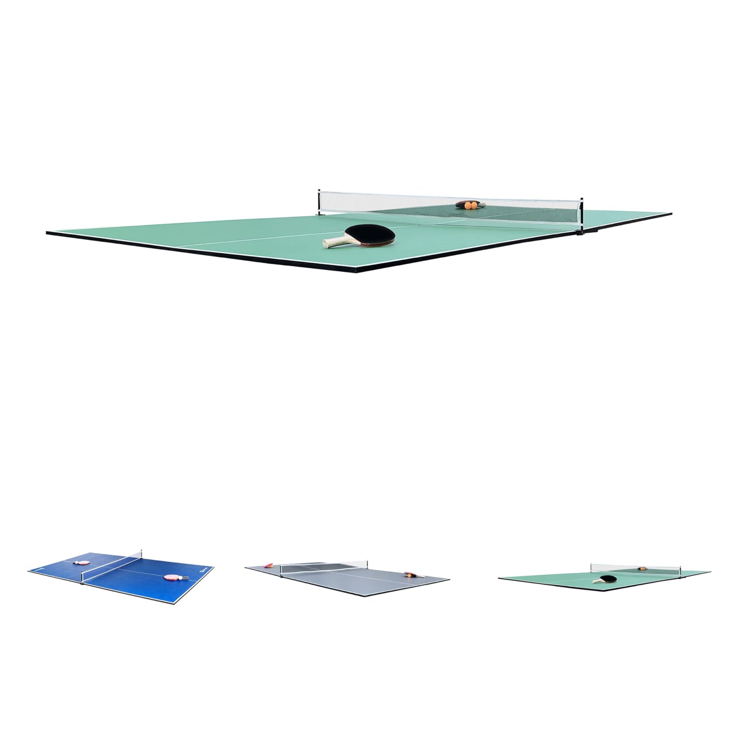 RACK Virgo Table Tennis Conversion Top for Billiard/Pool Table (Green) – Full-Size 4-Piece Folding Ping Pong Table, Pool Table Tennis Top, Foldable Table Tennis Table