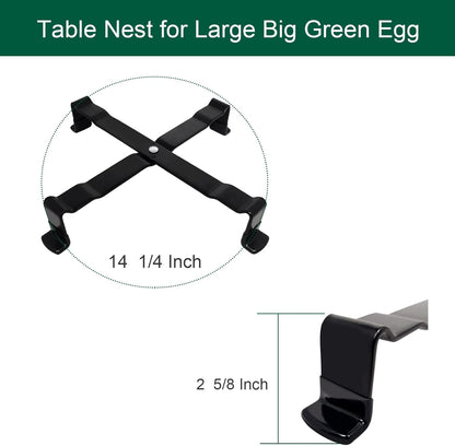 Grill Stand Table Nest for Large Big Green Egg, Big Green Egg Accessories Kamado Grill Table Nest Stand