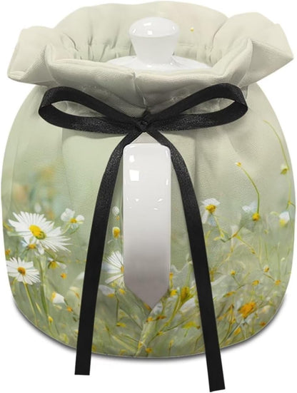 Tea Pot Cover, Insulated Tea Cozy, Teapot Dust Cover, Warming Tea Kettle Quilt, Home Kitchen Decoration (Daisy Floral