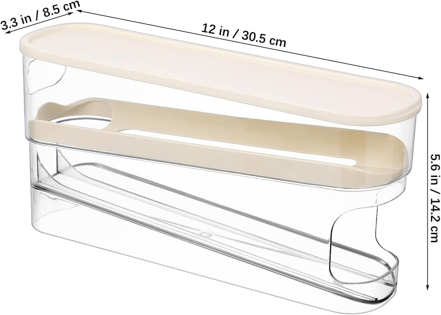 PRETYZOOM Automatic Rolling Egg Holder for Fridge, Home Egg Dispensing Organizer Refrigerator