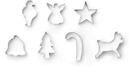Fox Run 7-Piece Metallic Christmas Cookie Cutter Set
