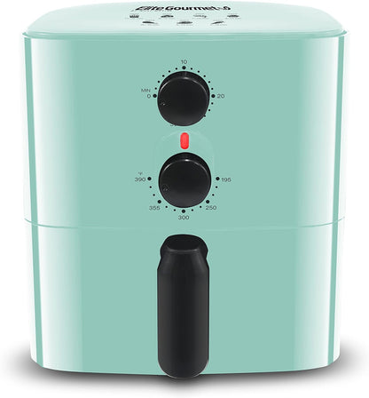 Elite Gourmet EAF-3218BL Personal 1.1Qt Compact Electric Hot Air Fryer, Oil-Less Healthy Cooker with Timer &