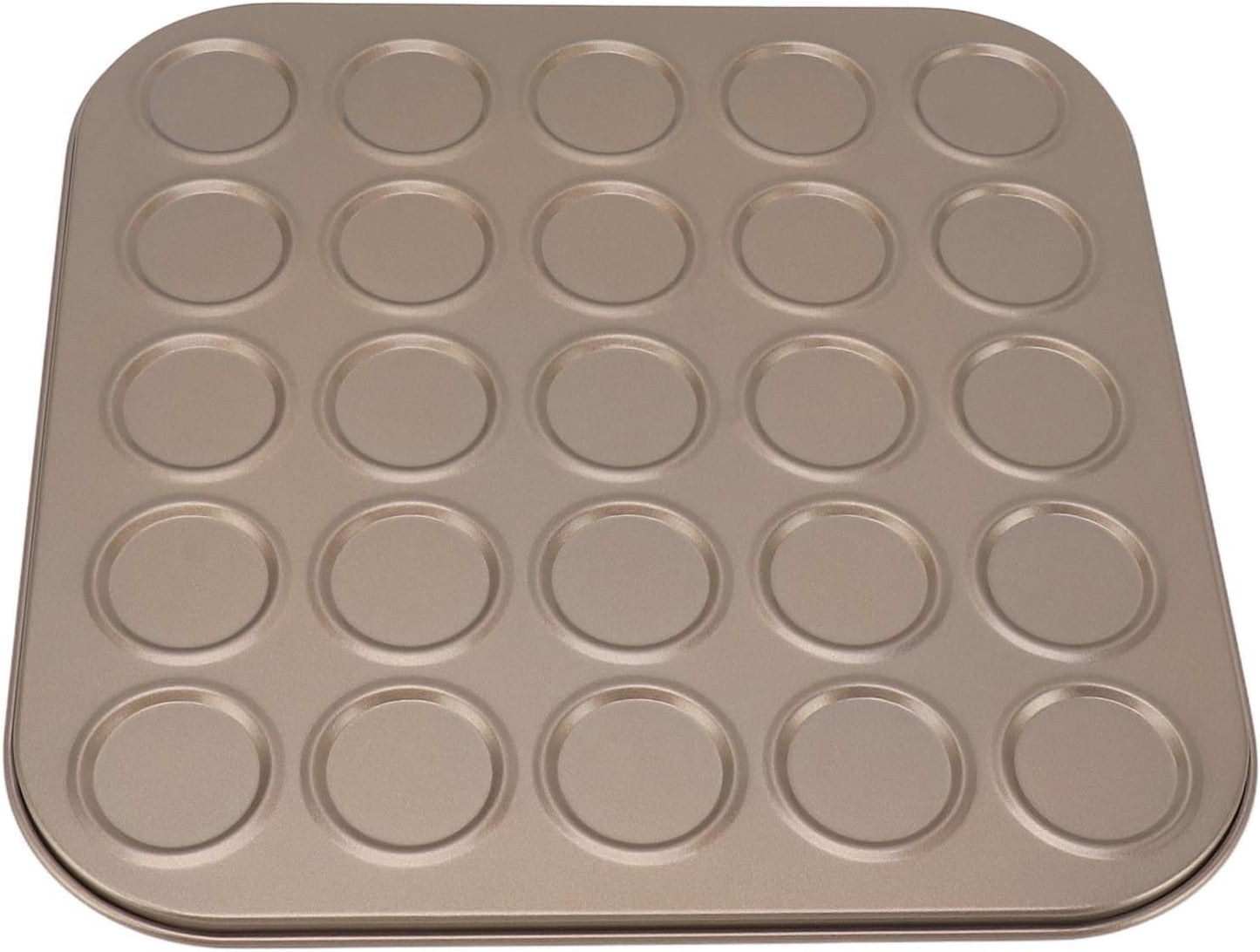 Muffin Top Pan, Non-Stick Coating Baking Tray for High Temperature Muffin Baking, 25 Hole Carbon Steel