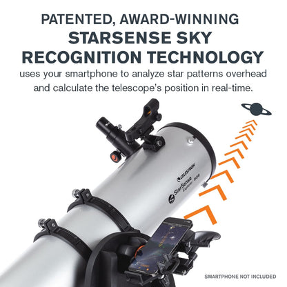 Celestron StarSense Explorer 150AZ App-Enabled Telescope – 150mm Tabletop Dobsonian with Smartphone Dock & StarSense App – iPhone & Android Compatible – Easy-to-Use for Beginners