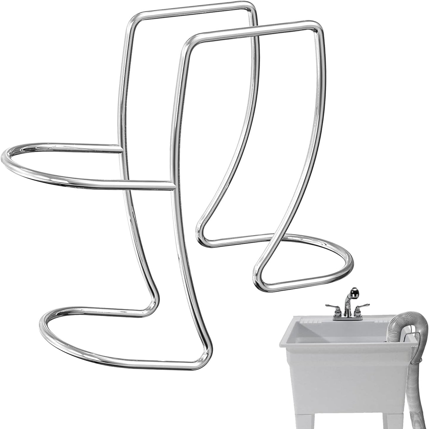 Adjustable Washing Machine Drain Hose Holder, Washer Drain Hose Guide Assembly, Hose Clamp Clip