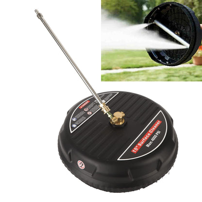 TRELVEX 15inch Pressure Washer Surface Cleaner with Connecting Rod, Quick Connector, Power Washer Attachment 4000 PSI, Defult