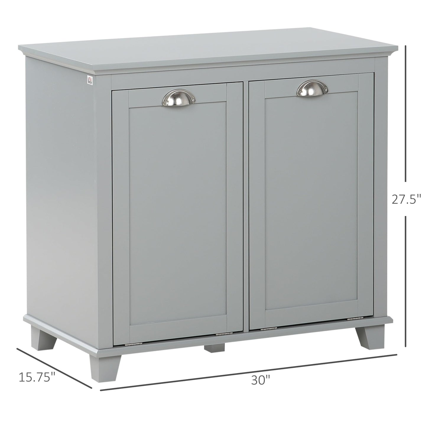 Modern Tilt-Out Laundry Sorter Cabinet, Bathroom Storage Organizer with Two-Compartment Tilt-Out Hamper,for The Kitchen