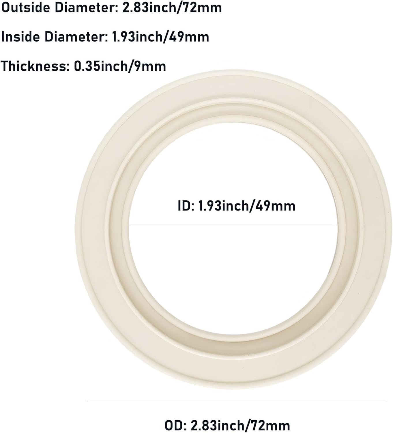 Grouphead Gasket for Breville Double Boiler Oracle Series Espresso Machine, BES900, 920XL, 980, 990, Anti-Leak Water