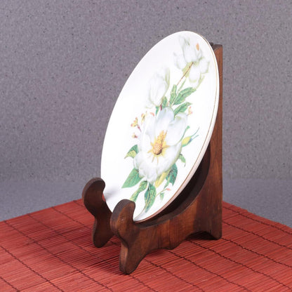 Gatuida 4 Pcs Wooden Display Stand, Plate Holder Easels for Home and Wedding Decorations