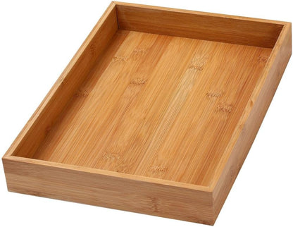 YBM Home Bamboo Drawer Organizer Storage Box for Kitchen, Junk Drawer, Office, Bedroom, Craft, 6x9x2 inch