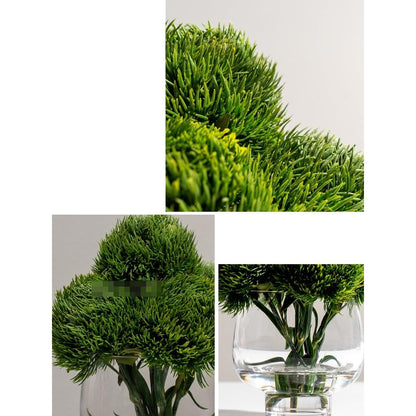 Creative Glass Flower Arrangement Artificial Front Desk Hotel Restaurant Light Luxury Table Fake Plants