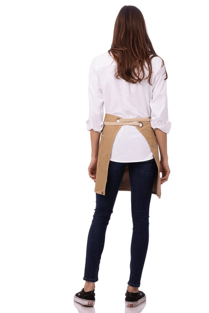 Chef Works Unisex Austin Half Bistro Apron, Natural, One Size