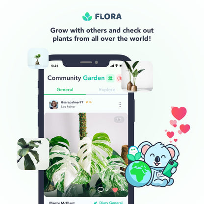 Flora Premium Plant Mister Spray Bottle for Gentle & Fine Mist for Precision Hydration, Dispersed Humidity & Moisture, Comes w App for Smart Plant Care, Plant ID and Diagnosis Tool (1 pack)