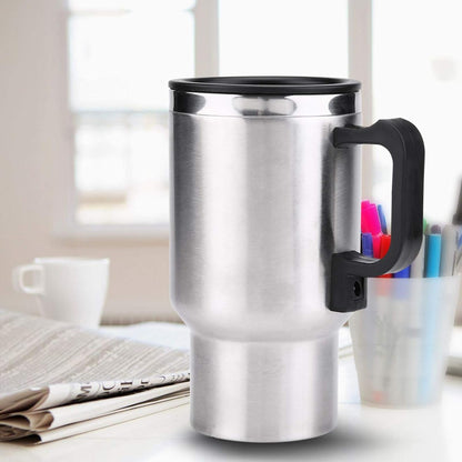 Gorgeri 12V Car Kettle, 450ml Electric In-Car Stainless Steel Heating Cup for Coffee Tea