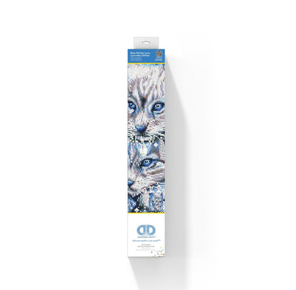 DIAMOND DOTZ Blue Winter Lynx Diamond Painting Kits for Adults - Animals Diamond Art Kits a Relaxing Creative Craft Kit with Dotz Gems 17.6x13.7