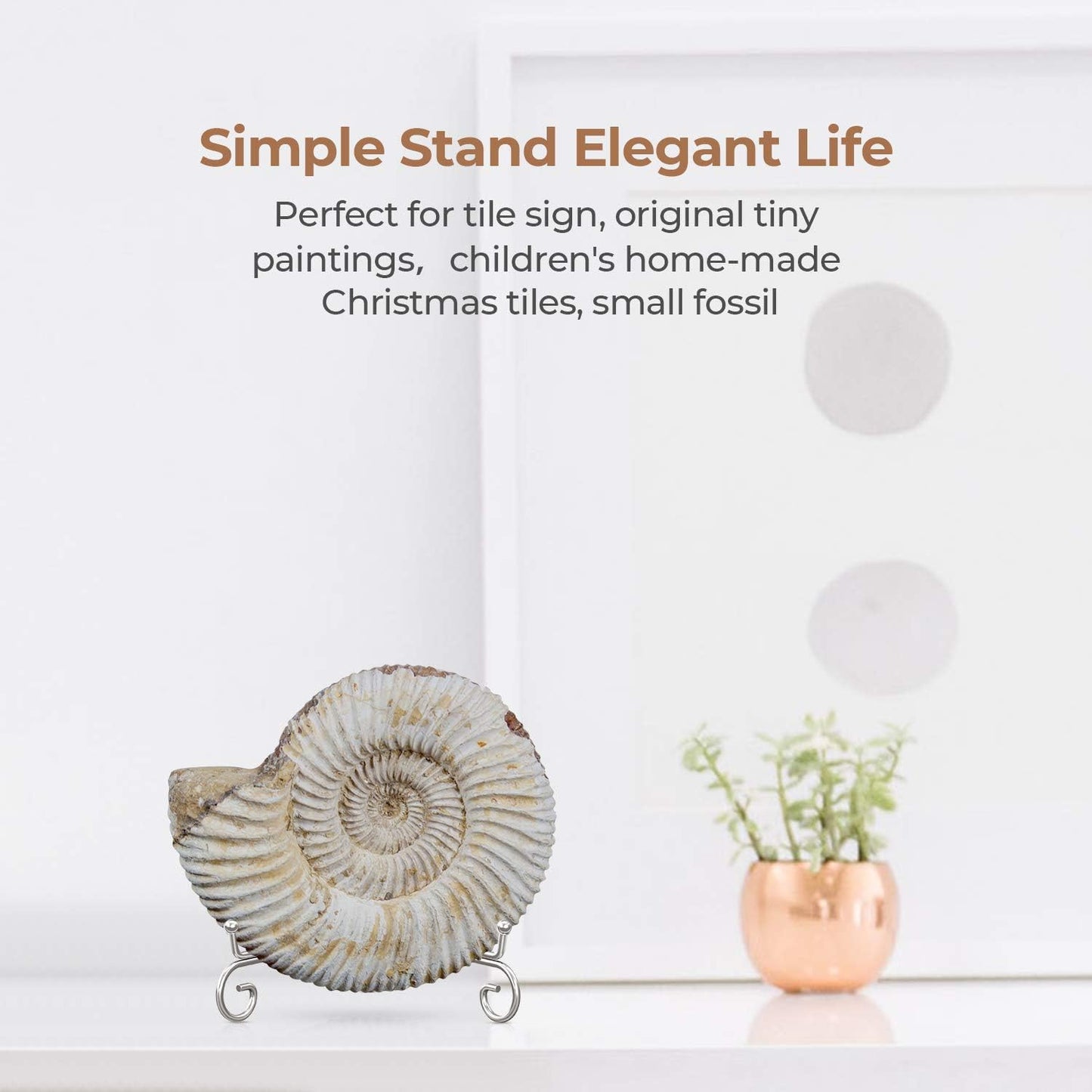 TR-LIFE Plate Stands for Display, 4 Inch Plate Holder Display Stand + Metal Easel Stand for Picture Frame, 2 Pack