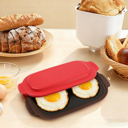 Microwave Egg Cooker Portable Poacher/Fryer Egg,Microwave Egg Poacher for 2 Eggs,Egg Cooker for Breakfast Sandwiches Maker for 2 Eggs,for Kitchen, Travel