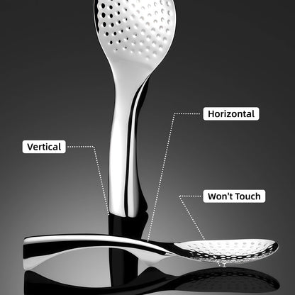 18/8 Stainless Steel Rice Paddle, Non-Stick Rice Spoon, Mirror Finish, Stand-Up Design, Serving Spoon for Kitchen- 7.9-inch Long