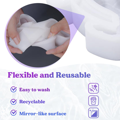 LET'S RESIN Turtle Shape Resin Molds, 3D Animal Silicone Molds for Epoxy Resin, Large Sea Turtle Marine Art Silicone Resin Molds for Craft, Ocean Theme Night Lights, Home Decor