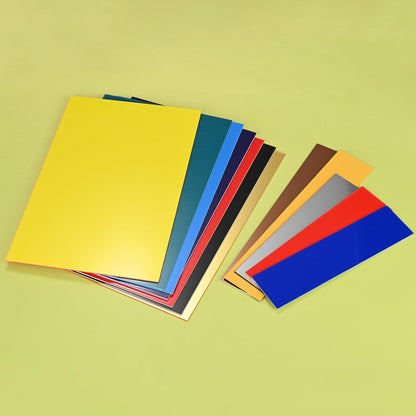 M METERXITY 12-Pack Double Color Laser Engraving Blanks 7x11 Inch,1.3mm Thick ABS Plastic Sheet Engraved Material for Name Plate/Yard Signs/Laser Cutting/DIY Carving/Craft[12-Color]