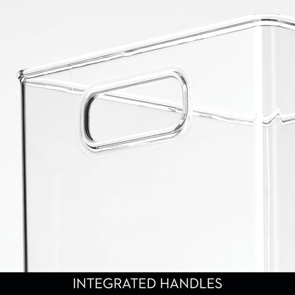 iDesign Pantry Storage Bin with Handles for Kitchen Cabinets or Fridge - Clear - Made in USA