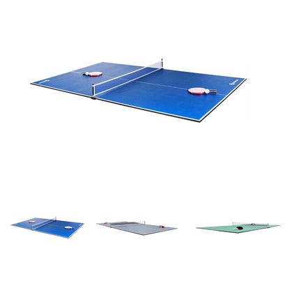RACK Virgo Table Tennis Conversion Top for Billiard/Pool Table (Blue) – Full-Size 4-Piece Folding Ping Pong Table, Pool Table Tennis Top, Foldable Table Tennis Table