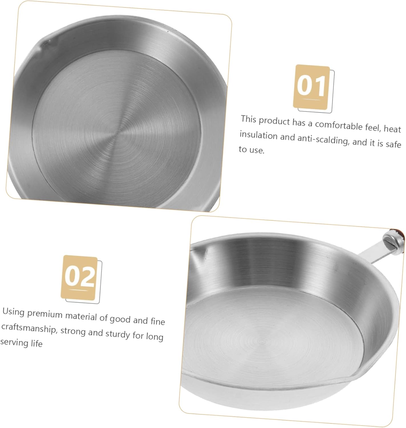 Stainless Steel Mini Pot, Non-stick Frying Pan, Mini Muffin Skillets, Ceramic Bakeware, U.K. Non Stick Egg Pan