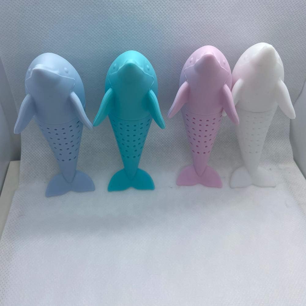 Dolphin Tea Infuser, Cute Animal Loose Leaf Tea Strainer, 4-pack for Enjoyable Tea Times