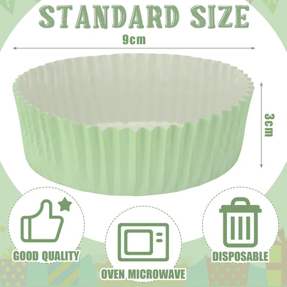 Uiifan 150 Pcs Disposable Round Cupcake Liners, Paper Baking Cups for Microwave Oven Safe Bakeware