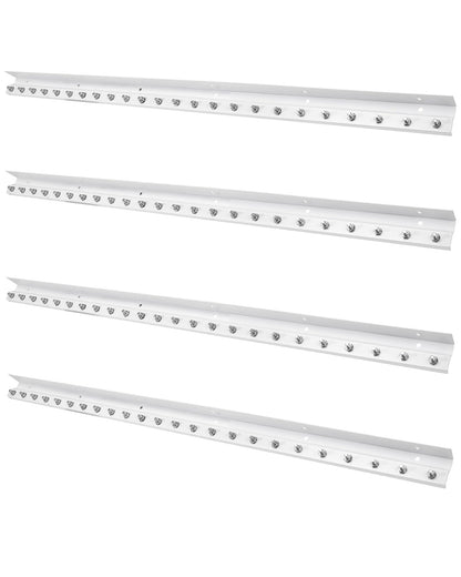 16 Foot Strip Curtain Door Hardware, Commercial Industrial Use Plastic Strip Door Hanger（Not Equipped With Plastic Rubber Curtain）, Galvanized Steel, Fit for Porch/Garage/Warehouse/Pet House Curtain