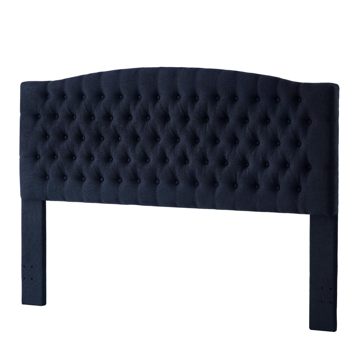 24KF Boucle Upholstered Tufted Button King Headboard and Comfortable Fashional Padded King/California King Size headboard,6025-K-Boucle-Navy Blue