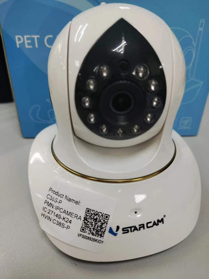 VSTARCAM Pet Camera with Laser, 3MP 2.4GHz WiFi Interactive Dog & Cat Laser Toy with Night Vision, Motion Detection Alerts, APP Remote Control Indoor Security Camera for Pet Monitoring