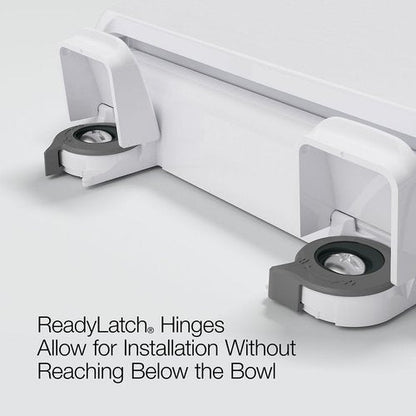 KOHLER K-27331-0 Glissade ReadyLatch Quiet Close Elongated Toilet Seat, White, Grip-Tight Hardware, Quiet Close Lid Prevents Slamming
