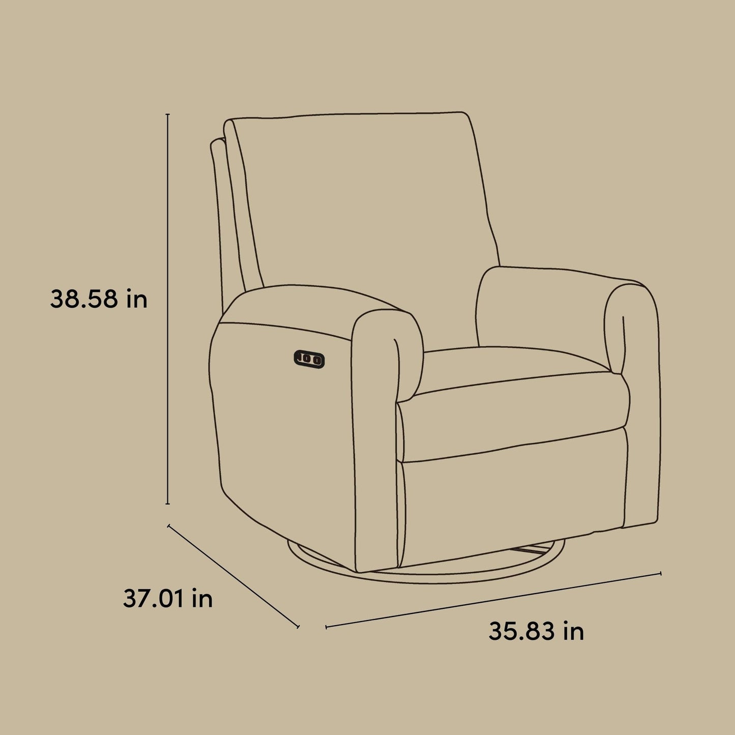 Storkcraft Sorrento Deluxe Power Recliner Swivel Glider – Premium Electronic Nursery Rocking Chair, Oeko-TEX 100 Certified, Includes Dual-USB Charging Port with USB-A & USB-C (Ivory Boucle)