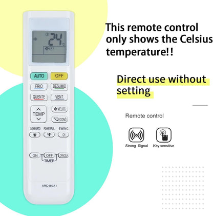 Replacement Remote Control for DAIKIN AC Air Conditioner, ARC480A1 to ARC480A12, RX09NMVJU, FTX12NMVJU