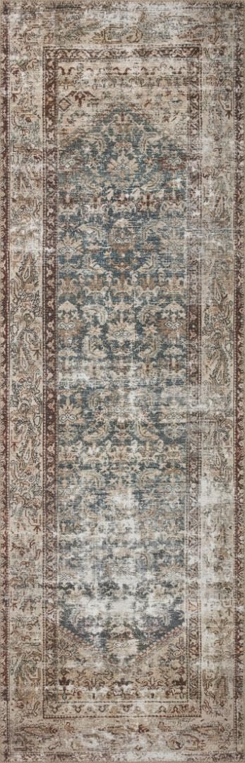 Loloi Amber Lewis Georgie Collection GER-04 Teal/Antique 10'-0" x 14'-0", .19" Pile Height, Area Rug