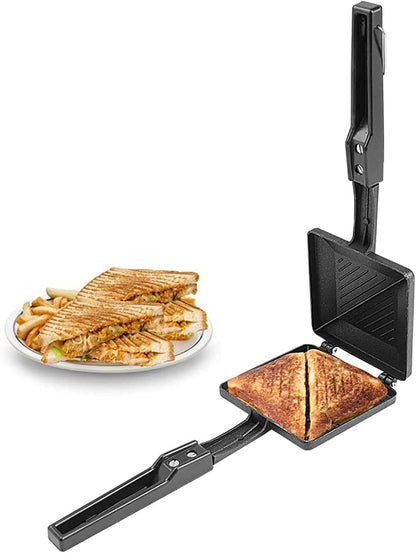 Gas Toaster Sandwich Maker Panini Maker Hot Sandwich Maker with 2 in 1 Peeler, Non-Stick Aluminum Toaster