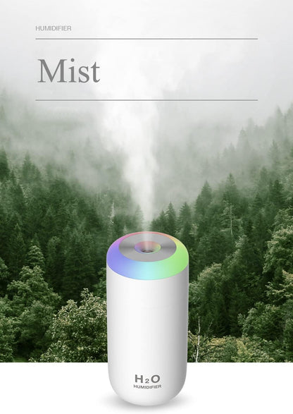 Plant Humidifier, 350ml USB Mini Humidifier for Plants, Small Humidifier with Night Light, Cool Mist for Indoor Use