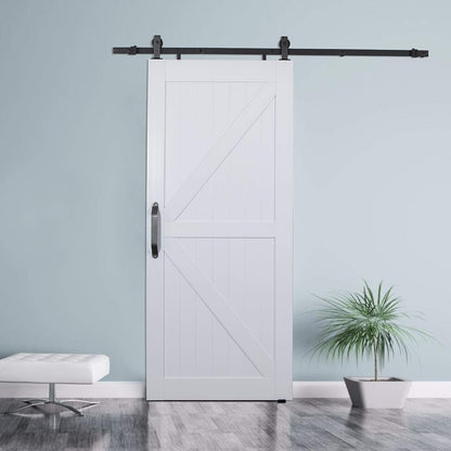 LTL Home Products MT4284HHKKD Montana Ready to Assemble PVC Barn Door Kit, 42" x 84", White