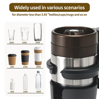 DecBeLiv 360° Rotating Cup Holder Under Desk Anti Spill Space Saving for Home Office Camping for Mugs, Glass, Heavy Drink