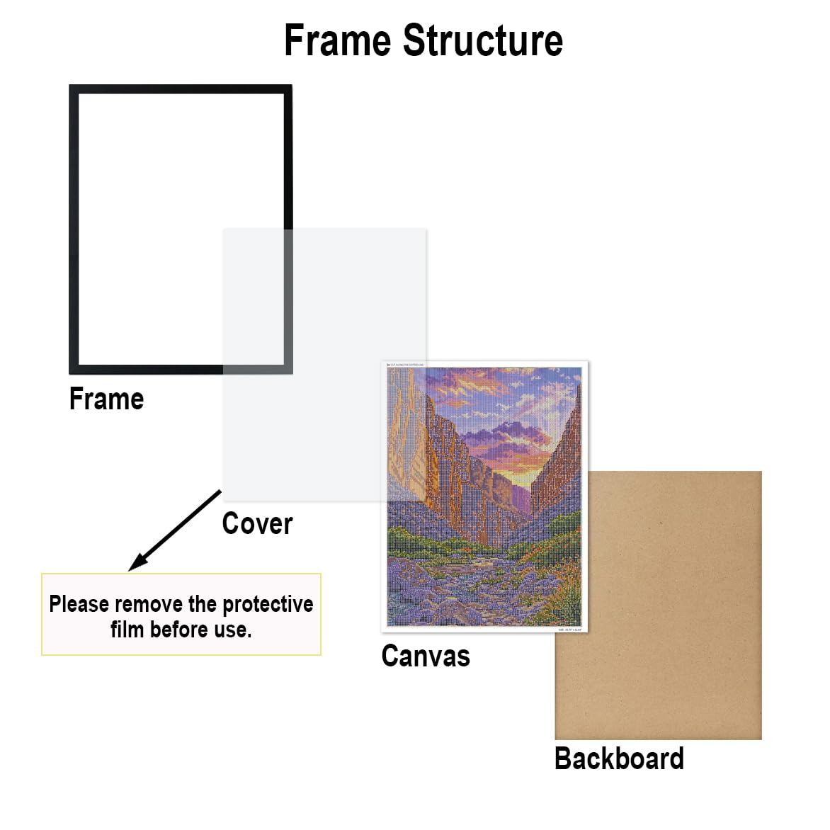 HUINORYA Big SUR California Scenery Diamond Painting Kit with Frame Full Square Drill DIY Bar Cafe Cave Home Room Wall Bathroom Porch Patio Decor Gift, 16 x 12 Inch