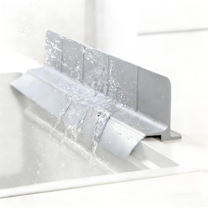 23-inch Silicone Sink Splash Guard - Strong Suction Water Barrier for RV Sinks, Pet Bathing,and Small Kitchens - Self-Draining Design, Dishwasher-Safe
