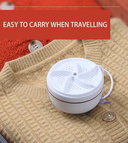Portable Mini Turbo Washer, Compact Washing Machine for Underwear, Baby Clothes, Travel, Apartments