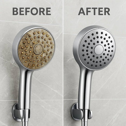 NoScale Pro Shower Head Descaling Kit – Cleaner for Shower Heads Only – Removes Limescale, Calcium & Hard Water Deposits – Eco-Friendly Vinegar & Citric Acid Formula with Tools – Made in USA
