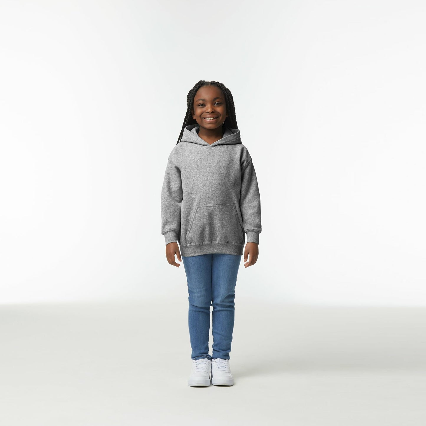 Gildan Unisex Child Hoodie Sweatshirt, Style G18500b, Navy, Medium US