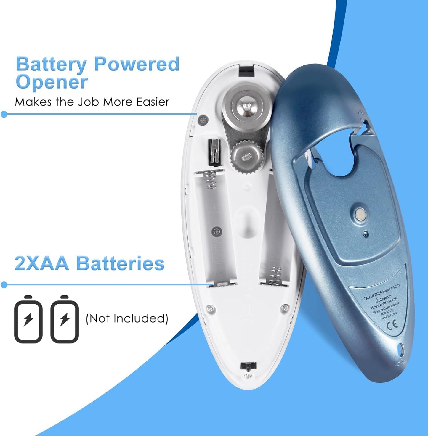 One-Touch Electric Can Opener Automatic Hand Free Can Openers for Arthritis and Seniors, Safety Can Opener Smooth Edge, Best Kitchen Gadget for Restaurant Home Use