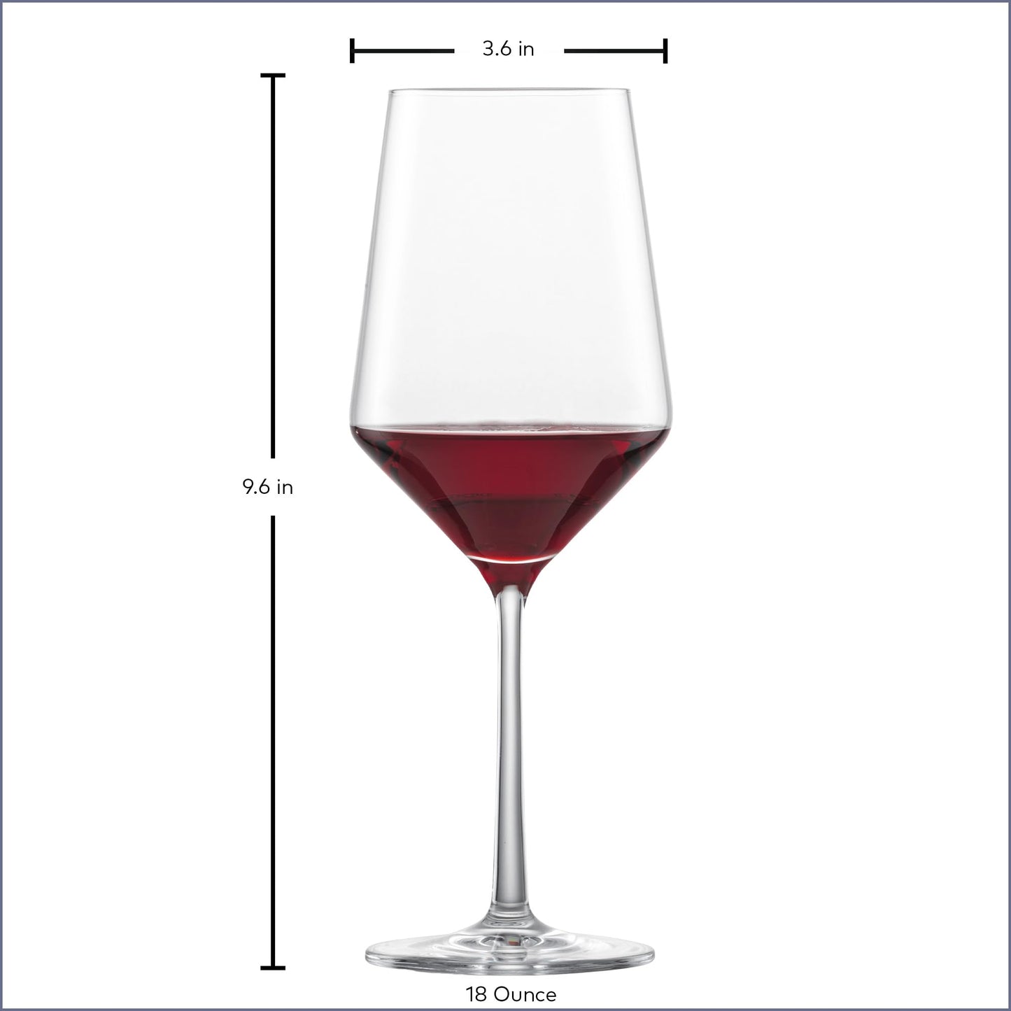 ZWIESEL GLAS Pure Cabernet Red Wine Glass (Set of 4), Graceful Wine Glasses for Red Wine, Dishwasher-Safe Tritan Crystal Glasses, Made in Germany (19 Ounce)
