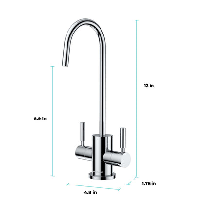 American Standard ASH-410 Digital Hot Water Dispenser, Includes Polished Chrome Dual Handle Faucet 1500 Watts, 110v