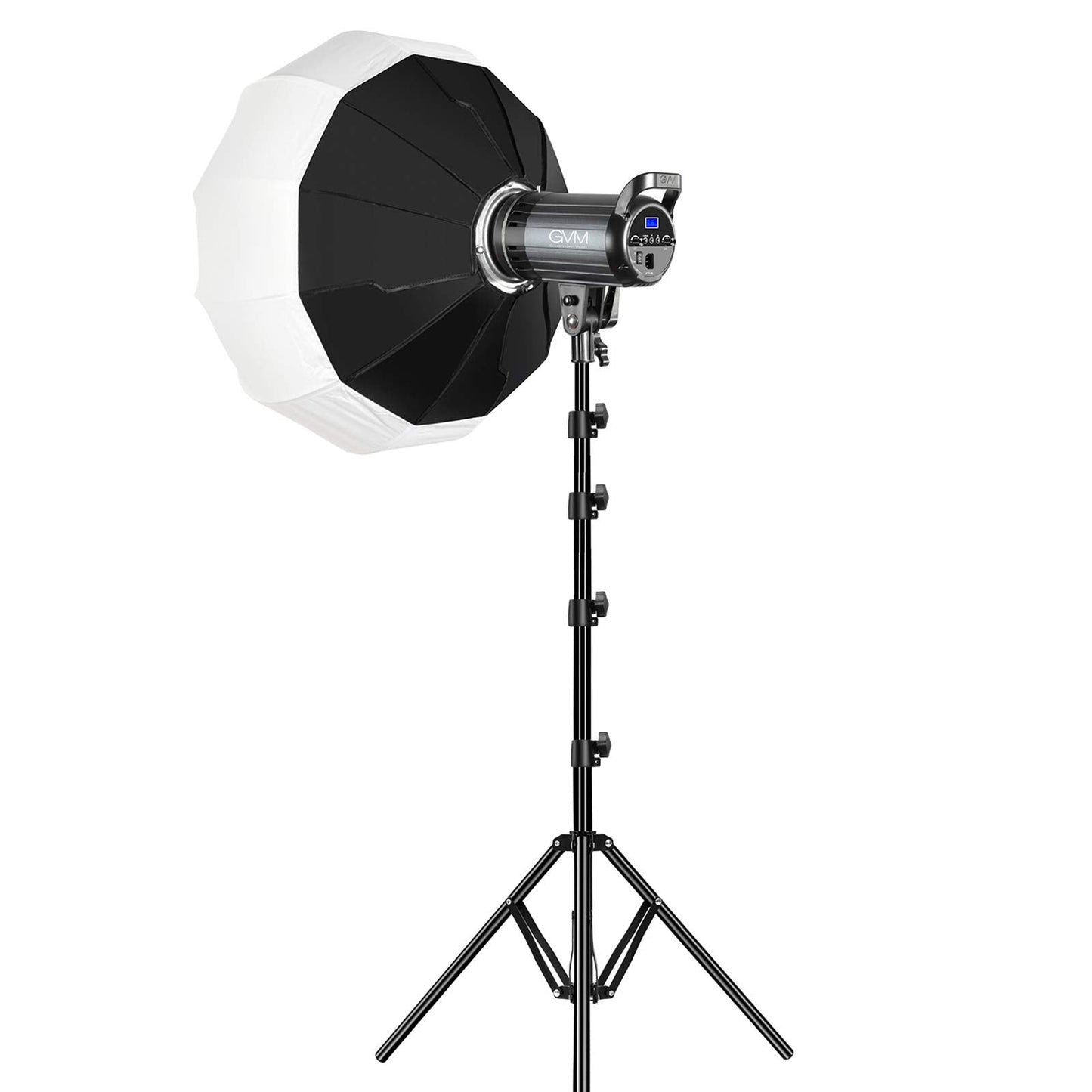 Bi-Color LED Video Light, GVM 100W Photography Lighting with Bowens Mount, APP Control System, Lantern Softbox Video Lighting Kit for YouTube Outdoor Studio, Dimmable 3200K-5600K, CRI 97+